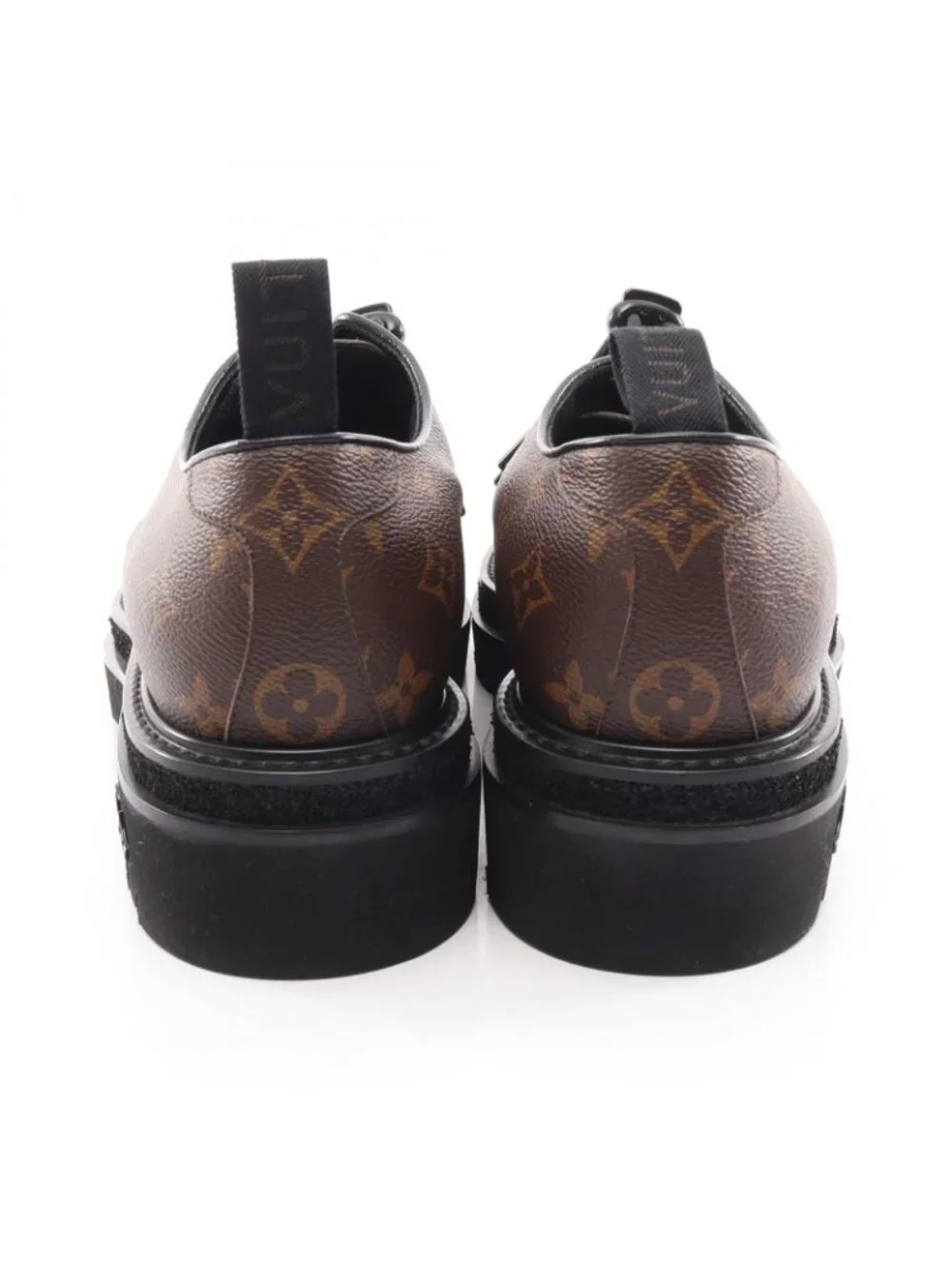 Louis Vuitton Shoes Black Ice Line Monolam Derby Canvas